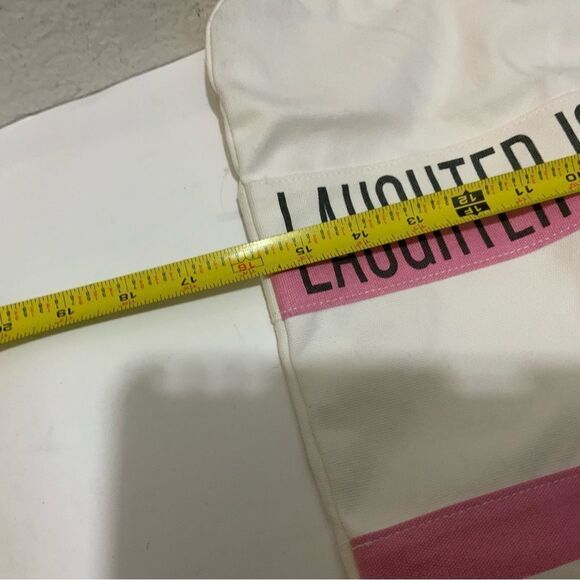 Benefit San Francisco Denim Beach Tote Bag Laughter is Best Cosmetic - Picture 5 of 8